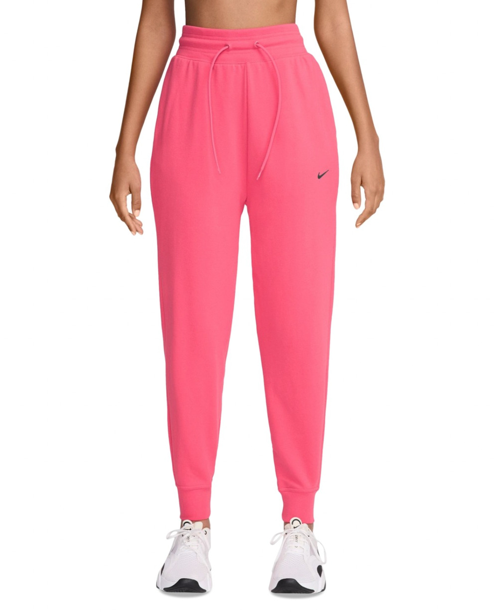 NIKE Women's Dri Fit 7/8 Joggers XS Aster Pink High-Waisted French Terry NWT